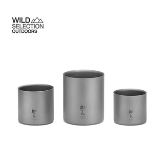 Naturehike Thailand แก้วไททาเนียมน้ำหนักเบา Double-layer titanium cup NH20CJ019