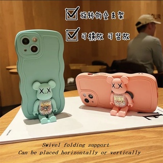 เคสโทรศัพท์มือถือ ลายหมีโหด พร้อมขาตั้ง สีแคนดี้ สําหรับ oppo reno 7Z 5g reno 8Z reno 2F reno 5 5pro reno 6 reno8 8pro