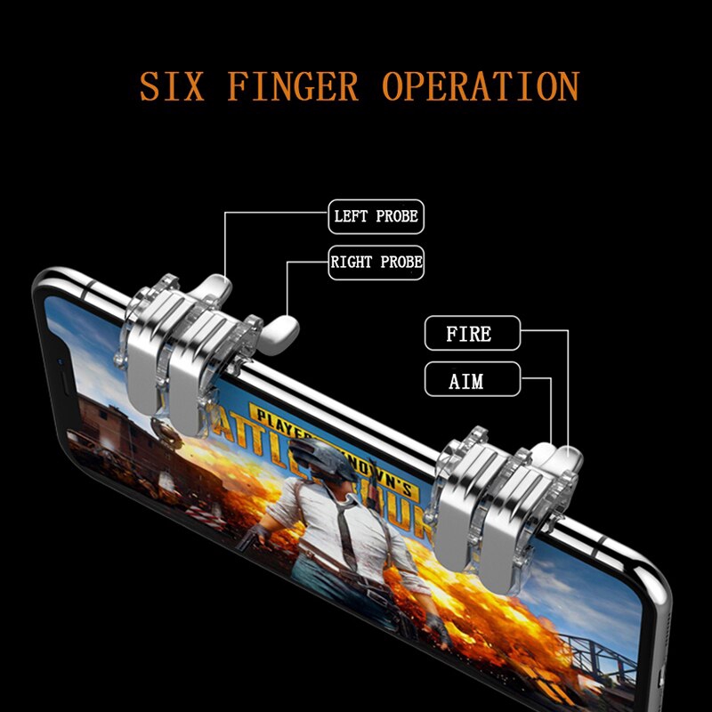 จอยสติ๊กเล่นเกมโลหะ w 6 สําหรับโทรศัพท์มือถือ l1r 1 - รูปที่ 4