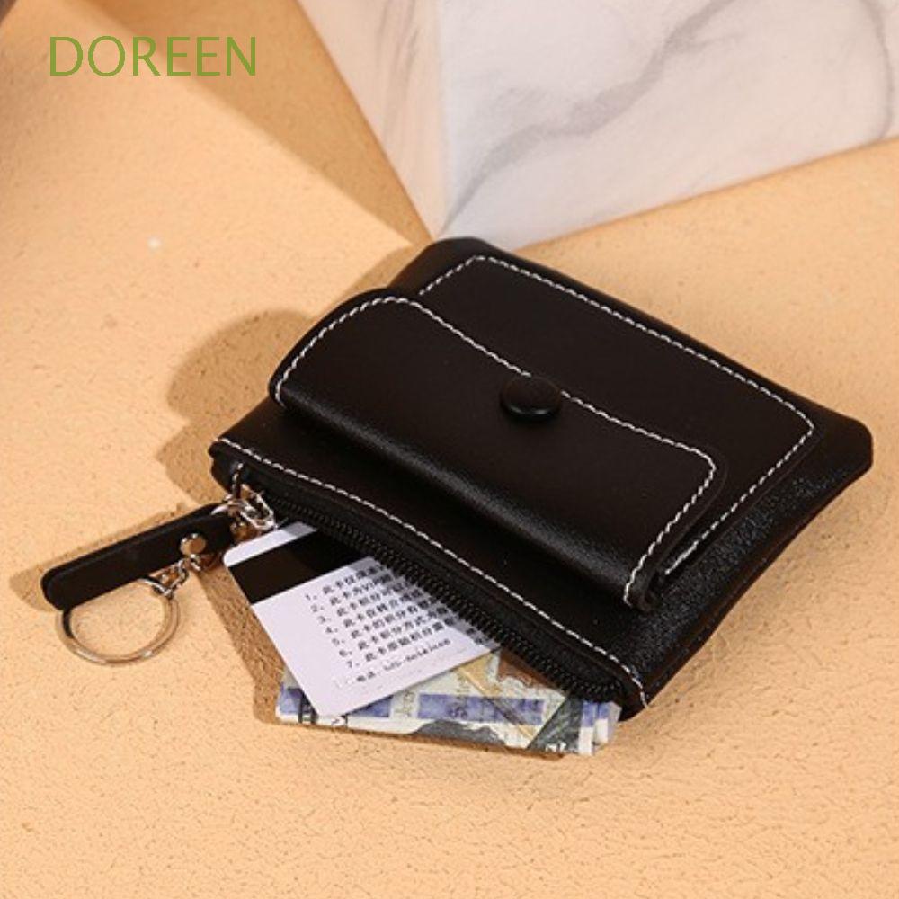 DOREEN Solid Color Short Wallet Multifunctional Coin Pocket Coin Purse
