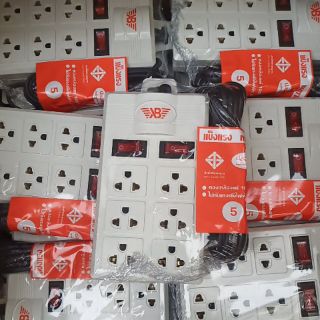 ปลั๊กไฟฟ้า XB 6ช่อง 5เมตร มี2สวิตช์ มี มอก. สินค้าไทย