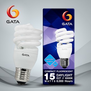 หลอดตะเกียบ SPIRAL 15W GATA(แพ็ค 1,4 ดวง)