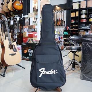 กระเป๋ากีต้าร์โปร่ง Fender ใส่ได้ถึง 41 นิ้ว บุฟองน้ำหนา  5 มิล สีดำ ✅ มีช่องเก็บอุปกรณ์ด้านหน้า สายสะพายใหญ่ / ส่งด่วน