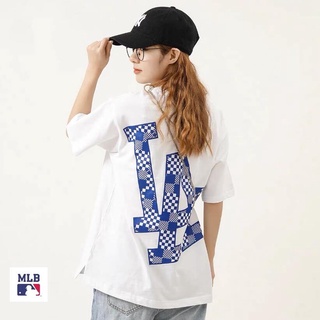 เสื้อคู่วินเทจ เสื้อขาว เสื้อยืดครอป Mlb ny เสื้อคอกลม แขนสั้น ผ้าฝ้าย พิมพ์ลาย สําหรับผู้หญิง Tee