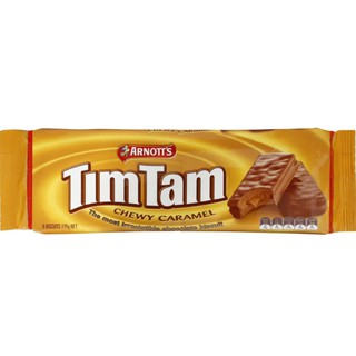 🔥แนะนำ!! Arnotts Tim Tam Chocolate Chwy/Car 175g ขนมปังอบกรอบสอดไส้คาราเมลเคลือบช็อคโกแลต คุณภาพระดับพรีเมี่ยม