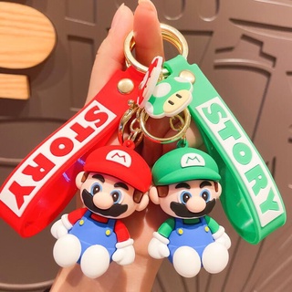 พวงกุญแจ จี้การ์ตูน Super Mario PVC ของเล่นสําหรับเด็ก