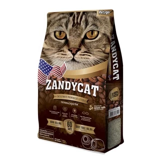 [โปรแถมที่ลับเล็บแมว ฟรี! จำกัดของแถม 1 ชิ้น/คำสั่งซื้อ ] ZANDY CAT ทรายแมวภูเขาไฟ อัลทีเมทพรีเมียม 12L กลิ่นกาแฟ จับตัว