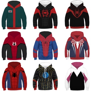 เสื้อแจ็คเก็ต ฮู้ดดี้ Spider-Man Spiderman สําหรับเด็ก