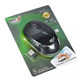 Wireless Mouse RF-162 MD-Tech USB เม้าส์ไร้สาย สีดำ