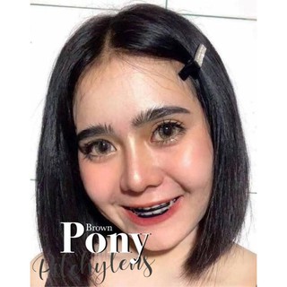 คอนแทคเลนส์ / Pony brown / ลายสำหรับตาสวยดูฉ่ำหวาน