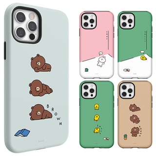 🇰🇷【 Korean Phone Case 】 LINE FRIENDS Piece of Peace Combo Case Made in Korea Compatible for Apple iPhone Samsung Galaxy