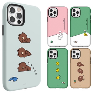 🇰🇷【 Korean Phone Case 】 LINE FRIENDS Piece of Peace Combo Case Made in Korea Compatible for Apple iPhone Samsung Galaxy