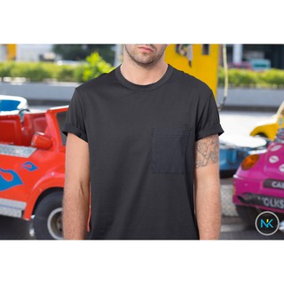 GILDAN Ultra Cotton (Pocket T-shirt Black) เสื้อกระเป๋าหน้า สีดำ