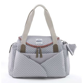 BEABA กระเป๋าเปลี่ยนผ้าอ้อม Sydney II Changing Bag "PLAY PRINT" GREY /CORAL