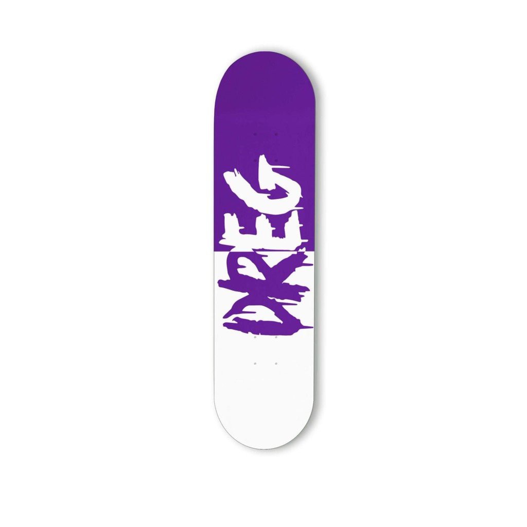 Dreg OG Logo White/Purple Skateboard Deck 8.0''