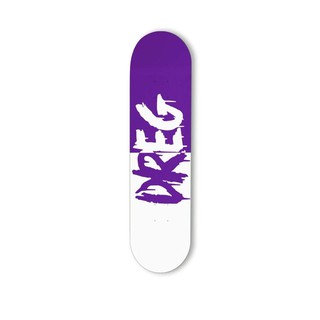 Dreg OG Logo White/Purple Skateboard Deck 8.0