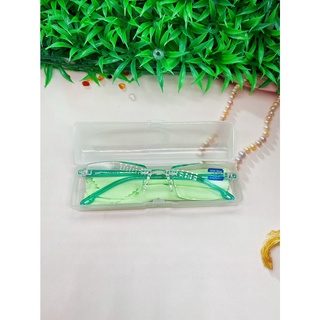 แว่นสายตายาว+กรองแสงสีฟ้า ค่าสายตา+ 1.00/+3.00 ทรงเหลื่ยม ขาสปริงN. 2991LH #TBT SHOP