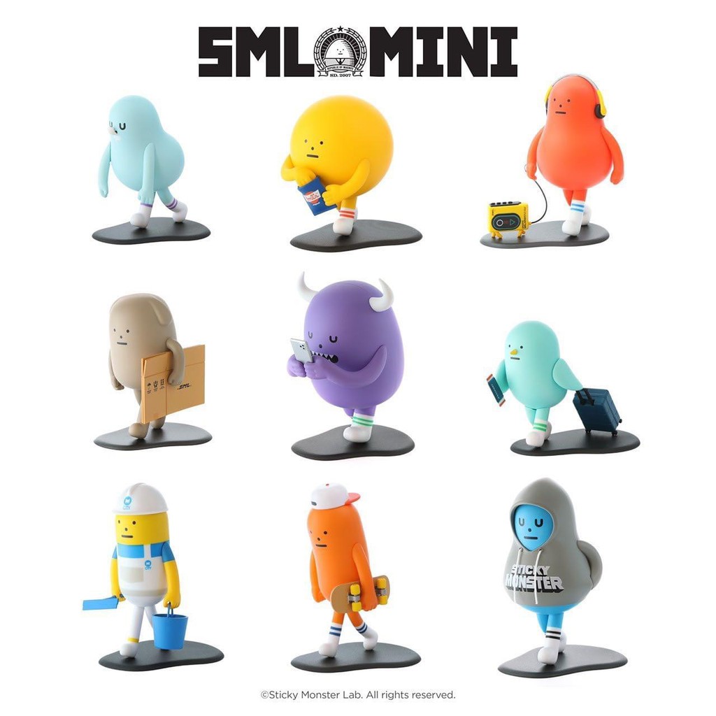 [แบบแยก] SML Mini Figure vol.1 Walking series ❤️ Sticky Monster Lab ของสะสม ของเล่น Arttoy Blind box