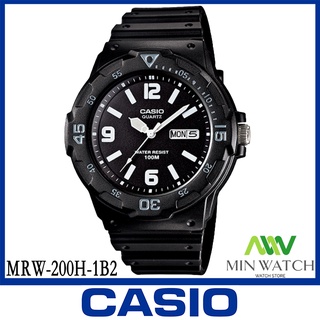 นาฬิกา รุ่น Casio นาฬิกาข้อมือ ผู้ชาย สายเรซินสีดำ รุ่น MRW-200H-1B2 ( Grey/Black )