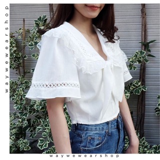 IVORY lace crop top.........