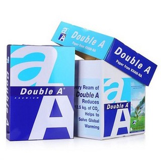 Paper กระดาษถ่ายเอกสาร Double A A4 80 แกรม แพ็ค5รีม คุณภาพระดับ premium บรรจุ 500 แผ่น/รีม