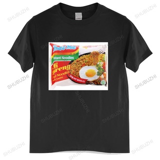 [COD]เสื้อยืดคอกลม แขนสั้น ผ้าฝ้าย พิมพ์ลาย Indomie Goreng ไซซ์ยูโร สีดํา แฟชั่นสําหรับผู้ชายS-5XL