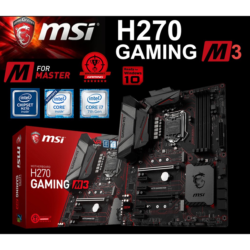 Mainboard INTEL MSI H270 GAMING M3 (Socket 1151) มือสอง พร้อมส่ง แพ็คดีมาก!!!