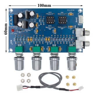 Xh-m164 NE5532 บอร์ดโมดูลขยายเสียงสเตอริโอ 4 ช่อง 4CH ควบคุมวงจรโทรศัพท์