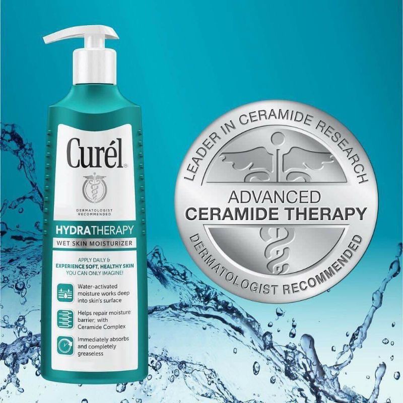 Curel Hydratherapy Wet Skin Moisturizer 🇺🇸มอยส์เจอร์ที่กระตุ้นด้วยน้ำทำงานได้ลึกถึงชั้นผิว