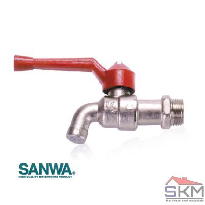 ก๊อกน้ำ ด้ามแดง SANWA