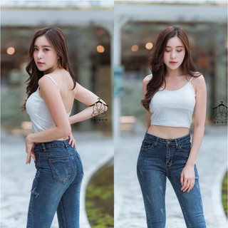 🌜9tothemoon.bkk🌛ส่งไว 1-2 วัน ♡ เสื้อ ครอป สายเดี่ยว สปาเก็ตตี้ มีฟองน้ำเสริม จึ้งมาก l เสื้อผ้า สายฝอ สายเกา แฟชั่น บรา