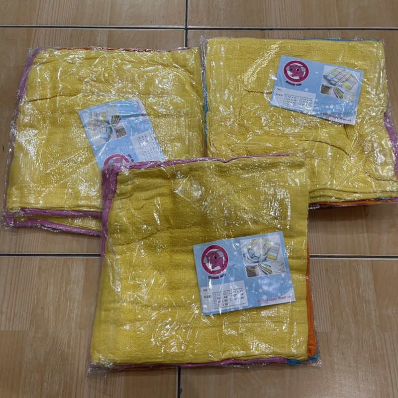( ยกแพ็ค 12 ผืน ) ผ้าขนหนูเอนกประสงค์ ราคาประหยัด 11*11นิ้ว