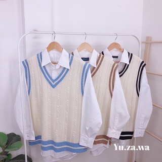 กั๊กโอเวอร์ไซร้ ลายเกาหลีพร้อมส่ง(vest)