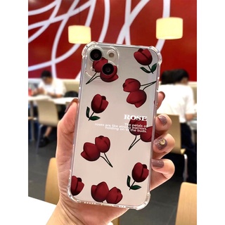 เคสใสTPUลายดอกกุหลาบ