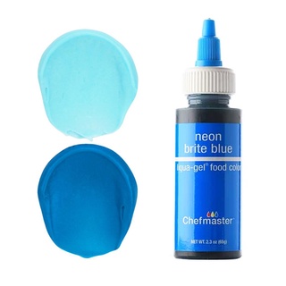 Chefmaster Color Neon Blue - Gel 2.3oz / 5701 สีเจลผสมอาหาร สีฟ้านีออน