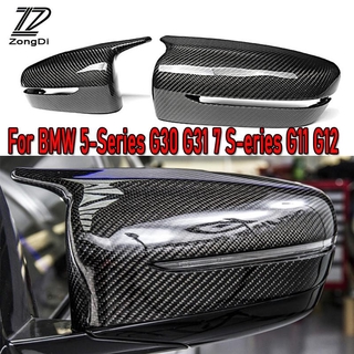 ฝาครอบกระจกมองหลัง BMW  Carbon fiber Black/White Replacement Rearview Side Mirror Covers Cap For BMW G30 G31 G11 G12 G14 G15 8 7 5 Series 18-20