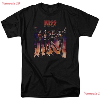 เสื้อยืดผ้าฝ้ายพิมพ์ลายขายดีKISS - Destroyer Cover - Adult T-Shirt คิส วงร็อค เสื้อพิมพ์ลาย แนวสตรีท เสื้อยืดผู้หญิง เสื