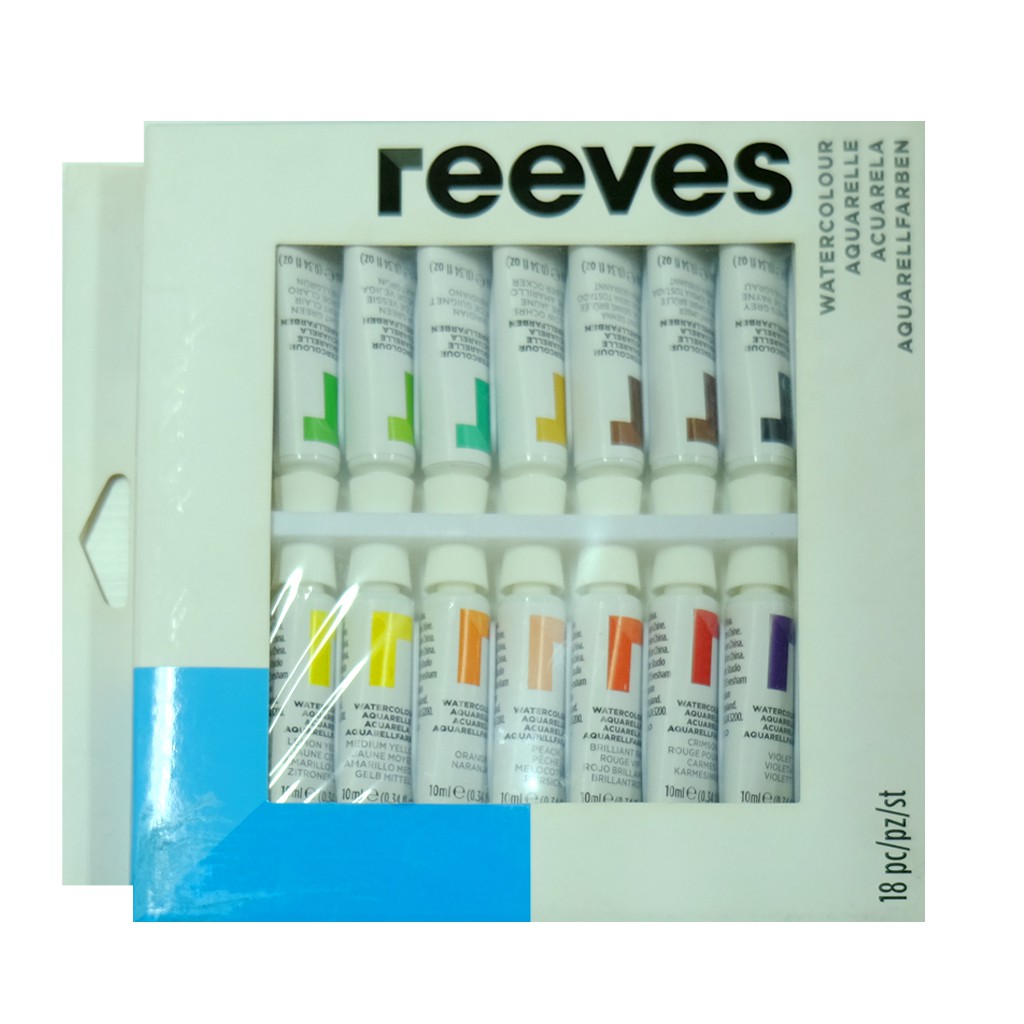 สีน้ำชุด 12/18 สี 10ml ตรา Reeves Water Colours Set