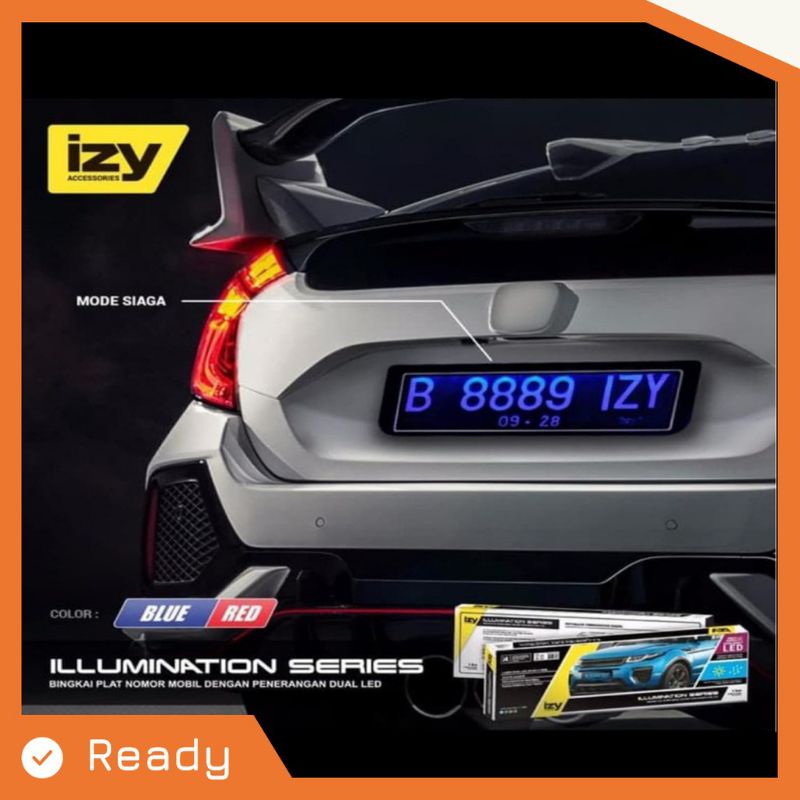 ผ้าคลุมยึดป้ายทะเบียนรถยนต์ Izy LED รุ่น Izy ป้ายทะเบียนรถยนต์ LED ยี่ห้อ Izy