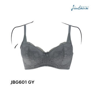 Jintana เสื้อชั้นใน (เสริมโครง) รุ่น Glamour รหัส JBG601 สีเทาอ่อน