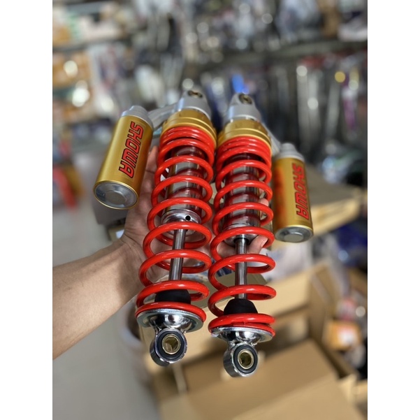 โช๊คหลัง SHOWA โช๊คหลังโชวาเทค2 ซีลเเท้ สตัสเหล็กและสตัสทอง SHOWA Tec2 เวฟ ดรีม Wave Dreamขนาด 330มม