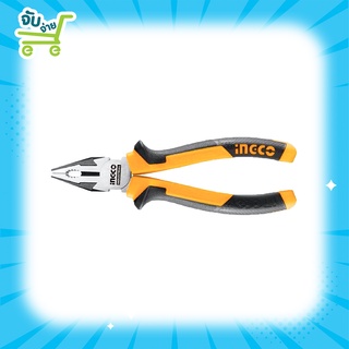 INGCO คีมปากจิ้งจก 6 / 7 / 8 นิ้ว ( Combination Plier ) - คีมปากตรง / คีมปากจระเข้ รุ่น HCP28168 / HCP28188 / HCP28208