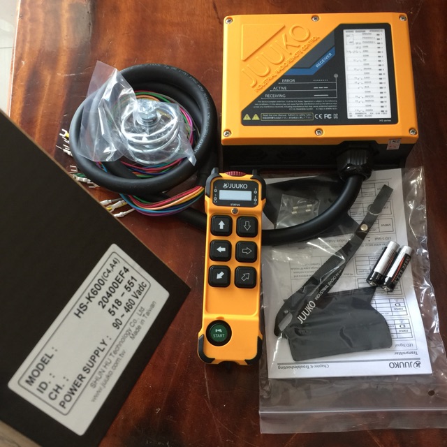 รีโมทไร้สาย juuko รุ่น HS-K600 6 ปุ่ม 1 สปีด. 1 ตัวรับ 1 ตัวส่ง ไฟ 90-460VAC  LINE @s.karnchang โทร 