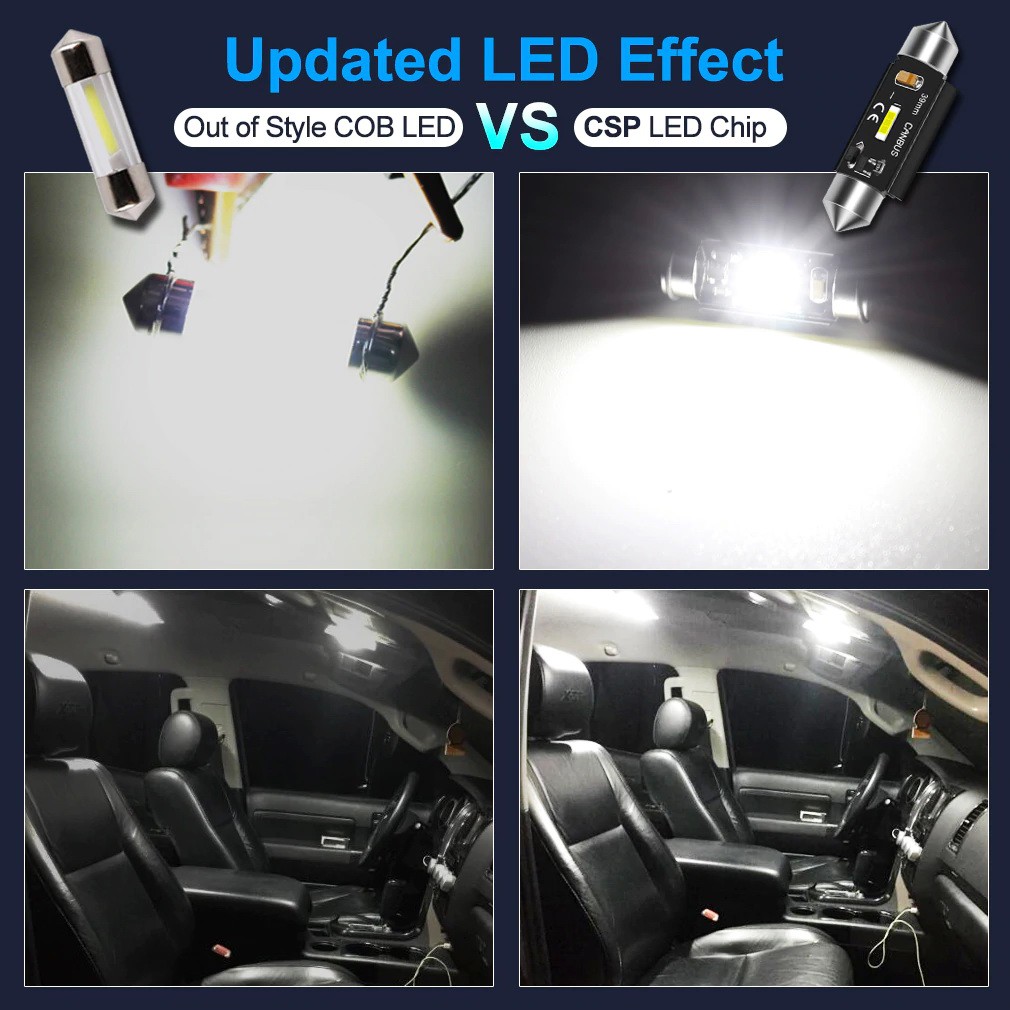 LED Canbus C10W CSP Chip, super bright หลอดไฟ หลอดไฟในห้องโดยสาร สว่างมาก ทนนาน - รูปที่ 3