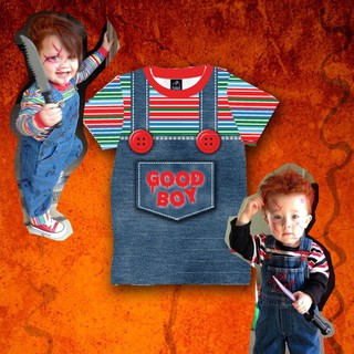 เสื้อแขนสั้นเด็ก chucky : good boy เป็นผ้า tk สกรีนลาย Halloween