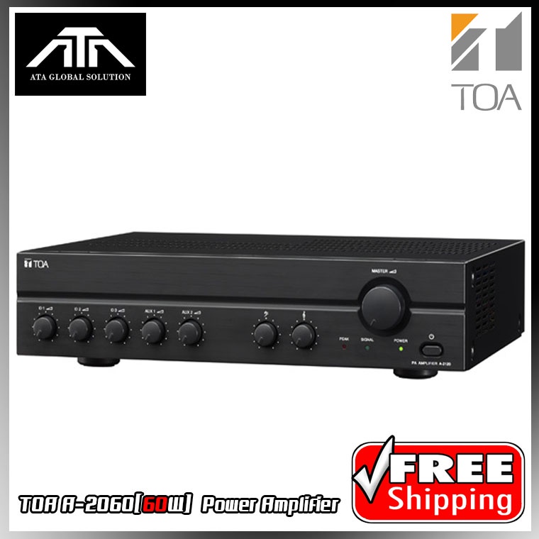 TOA A-2060(60W) Mixer Power Amplifier เครื่องขยายเสียง เครื่องเสียง จาก toa 30 วัตต์