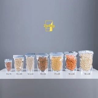 ถุงมีซิป รุ่นหนาพิเศษ หน้าใสหลังเงิน ตั้งได้ (50ใบ)