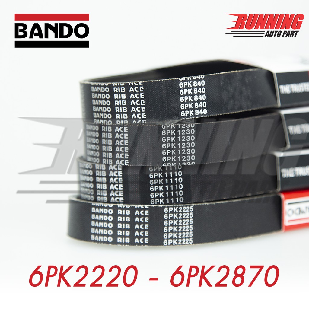 6PK BANDO RIB ACE  สายพานหน้าเครื่อง  6PK 2200 ถึง 6PK 2295