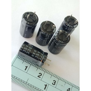 330UF35V คาปาซิเตอร์ELNAสีดำทนร้อนสูง125C(แพ็ค25ตัว)10x16mm,ขาตัดสั้นจากโรงงาน,Cแท้ใหม่แกะกล่อง,ตัวเก็บประจุ,C330UF 35V