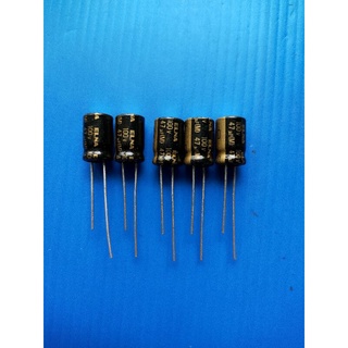 C.คอนเดนเซอร์ 47 uF 100 V (แพ็ค 5 ตัว)